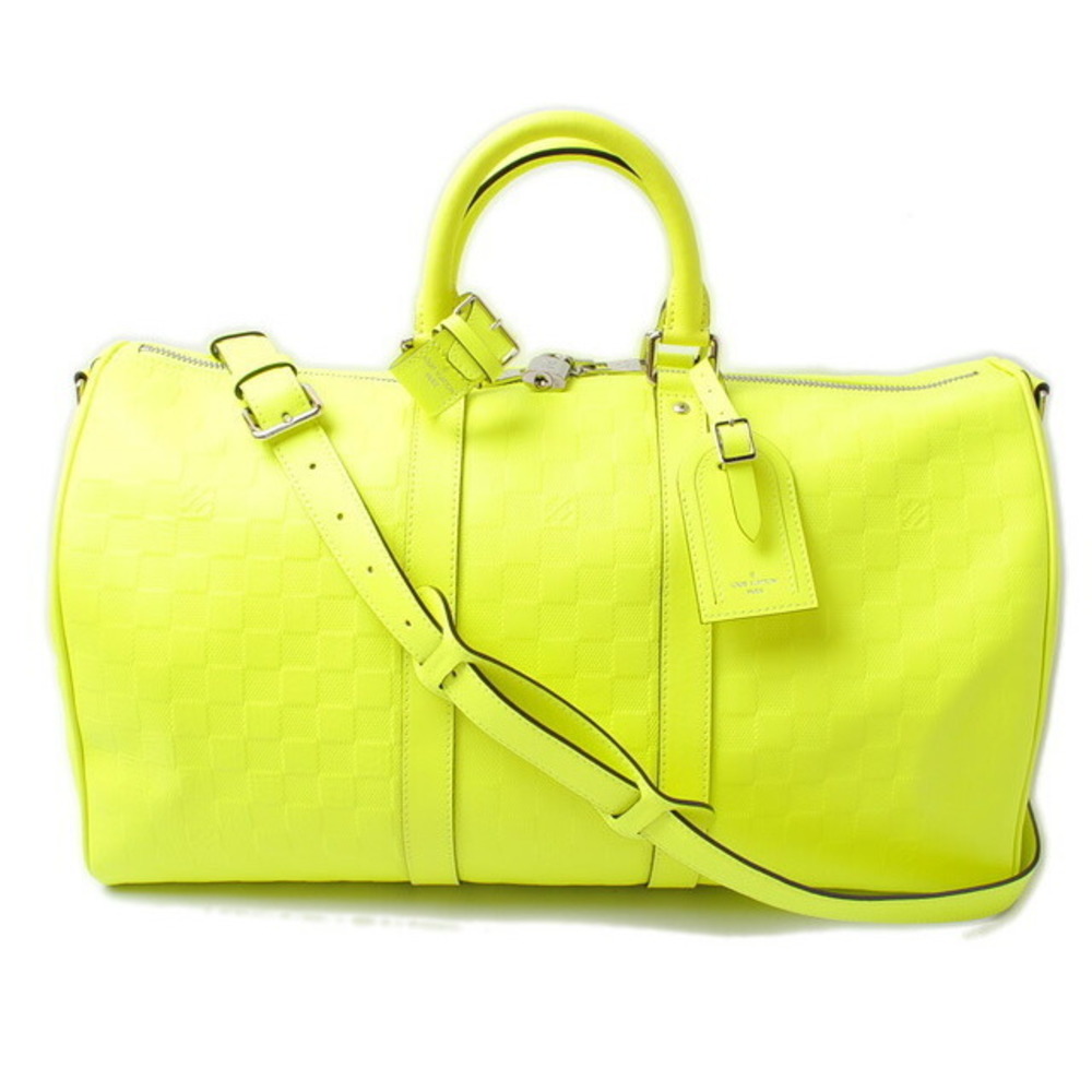 Louis Vuitton Keepall Bandouliere 45 Damier Infini Bag Yellow